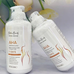 Britains Beauty AHA Body Lotion with Alpha Hydroxy Acids, Vitamin C & E, Intense Brightening Formula for Smooth & Hydrated Skin – 500ml