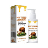 Beef Tallow Body Lotion with Manuka Honey - Deep Moisturising Skin Cream for Dry & Sensitive Skin - 100ml