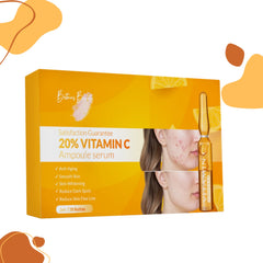 Britains Beauty Vitamin C Ampoule Serum - 20% Potent Vitamin C for Anti-Aging, Skin Whitening, Dark Spot Reduction, Smooth Skin, Fine Line Reduction