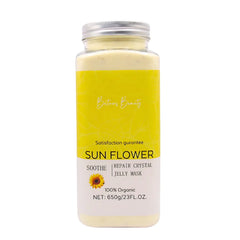 Sunflower Soothe & Repair Crystal Jelly Mask by Britain's Beauty - Hydrating Organic Facial Treatment, Enhances Skin Radiance and Texture, 650g/23FL.OZ