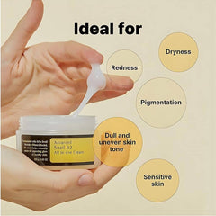 Advanced Snail 92 All In One Cream, Hydrating & Repairing Snail Mucin Moisturizer for Brightening, Anti-Aging Care and Smooth, Healthy Skin, Suitable for All Skin Types