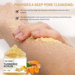 Turmeric Scrub for Face and Body - Deep Cleansing, Detoxifying, Skin Brightening