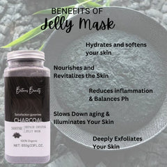 Britain's Beauty Charcoal Soothe & Repair Crystal Jelly Mask - Deep Hydration with 100% Organic Ingredients, 650g/23fl.oz.