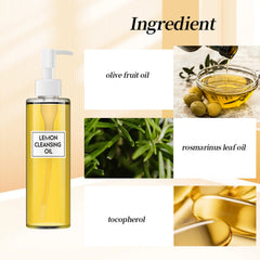 Lemon Cleansing Oil - Natural Organic Makeup Remover, High-Quality Dirt Dissolver, for All Skin Types - 200ml