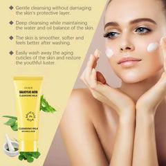 Salicylic Acid 2% Cleansing Milk - Deep Facial Cleanser for Acne-Prone Skin, Gentle Exfoliation, Oil Control, Pore Minimizer, and Skin Smoothing Formula