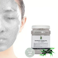 Bamboo Charcoal Jelly Mask - Deeply Cleanses, Shrinks Pores, Hydrates & Refreshes Skin, 250ml - Purifying Peel-Off Facial Mask for Clear, Smooth Skin