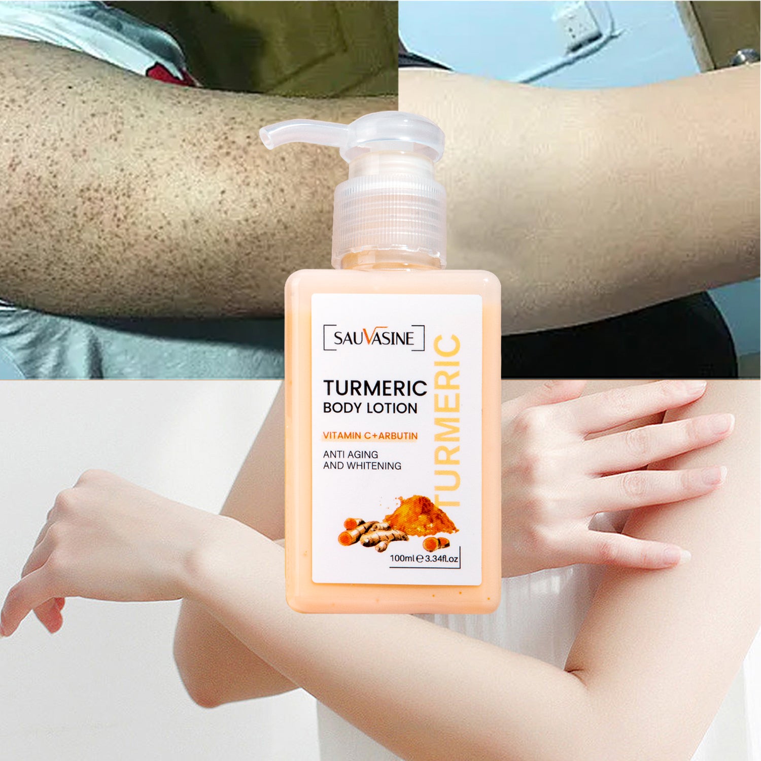 Turmeric Body Lotion - Anti-Aging & Whitening, Hydrating Body Lotion for All Skin Types - 100ml