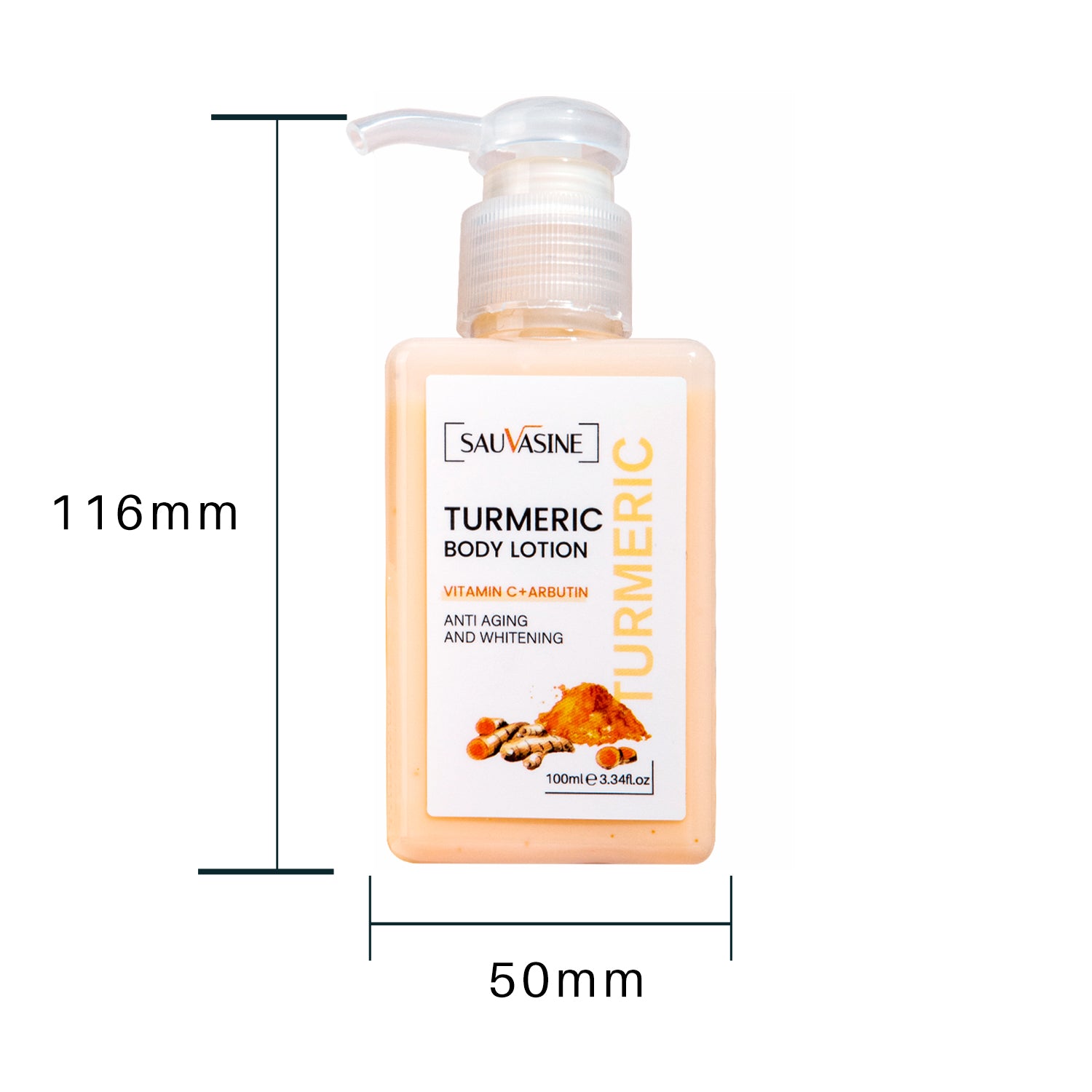Turmeric Body Lotion - Anti-Aging & Whitening, Hydrating Body Lotion for All Skin Types - 100ml