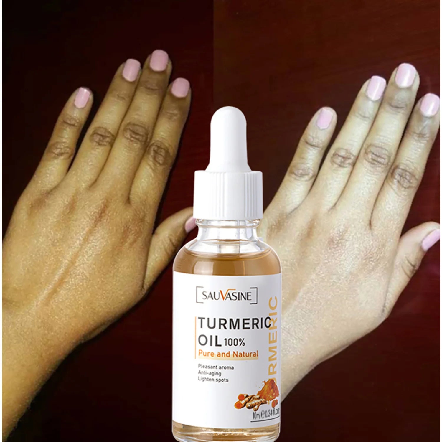 Pure and Natural Turmeric Oil - Organic Anti-Aging Skin Brightening Serum, 30ml