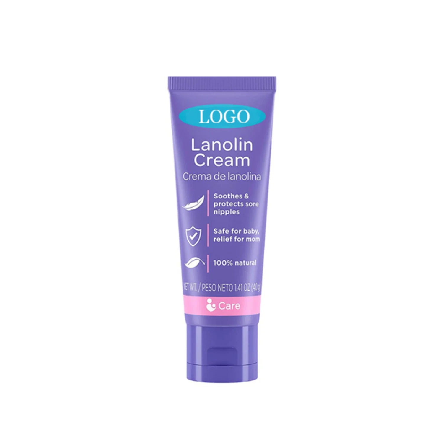 Lanolin Nipple Cream, Natural Soothing & Protective, Safe for Baby & Mom