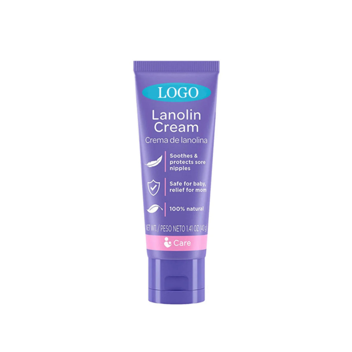 Lanolin Nipple Cream, Natural Soothing & Protective, Safe for Baby & Mom
