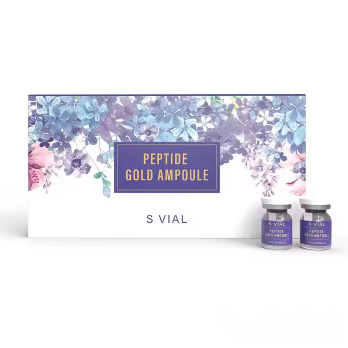 Peptide Gold Ampoule – Pure Gold Skincare for Wrinkle Reduction, Skin Brightening & Hydration – Anti-Aging Niacinamide & Adenosine Formula