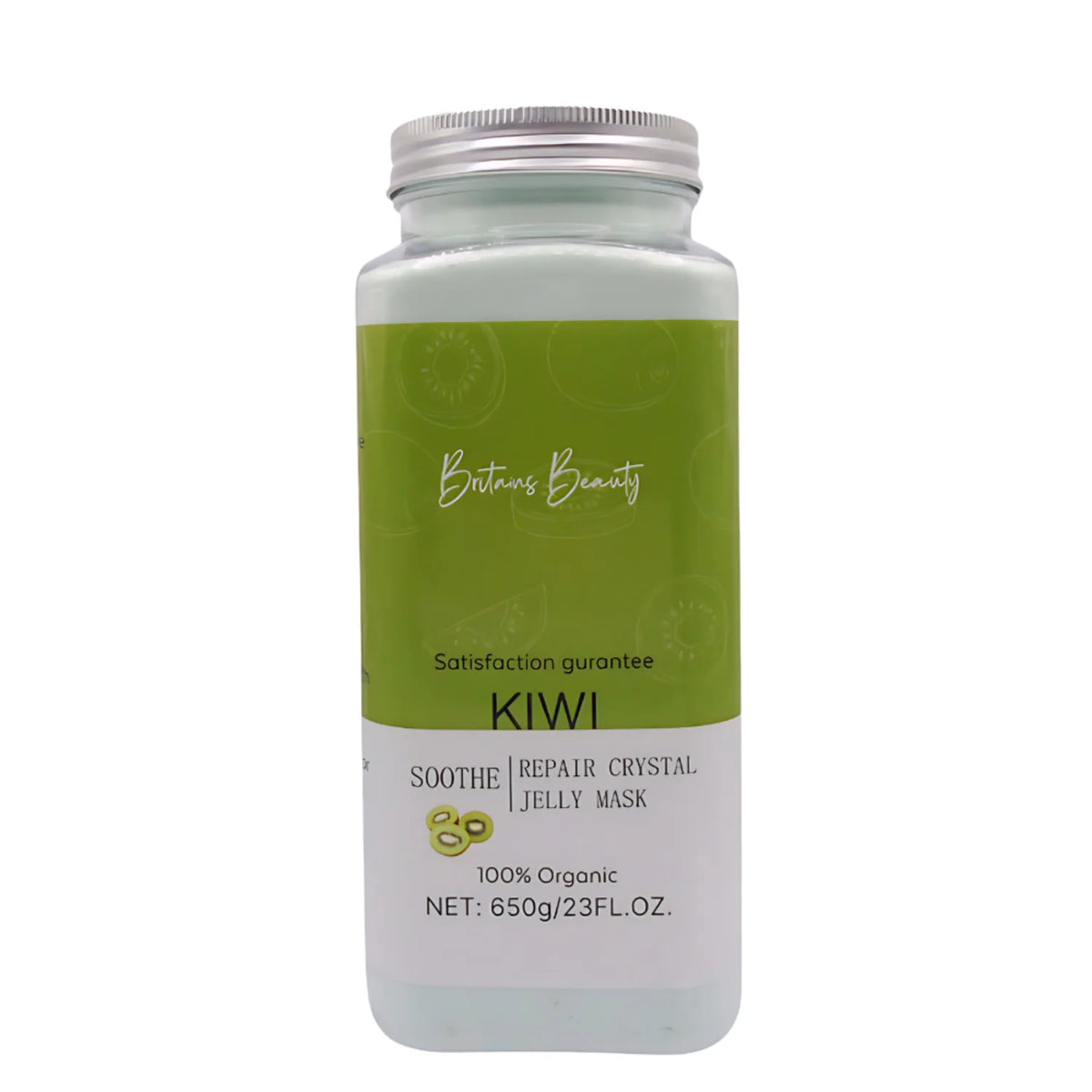 Britain's Beauty Kiwi Jelly Mask - Organic Soothing and Repair Crystal Mask for Radiant Skin, Deep Hydration, and Pore Cleansing, 650g/23 fl.oz