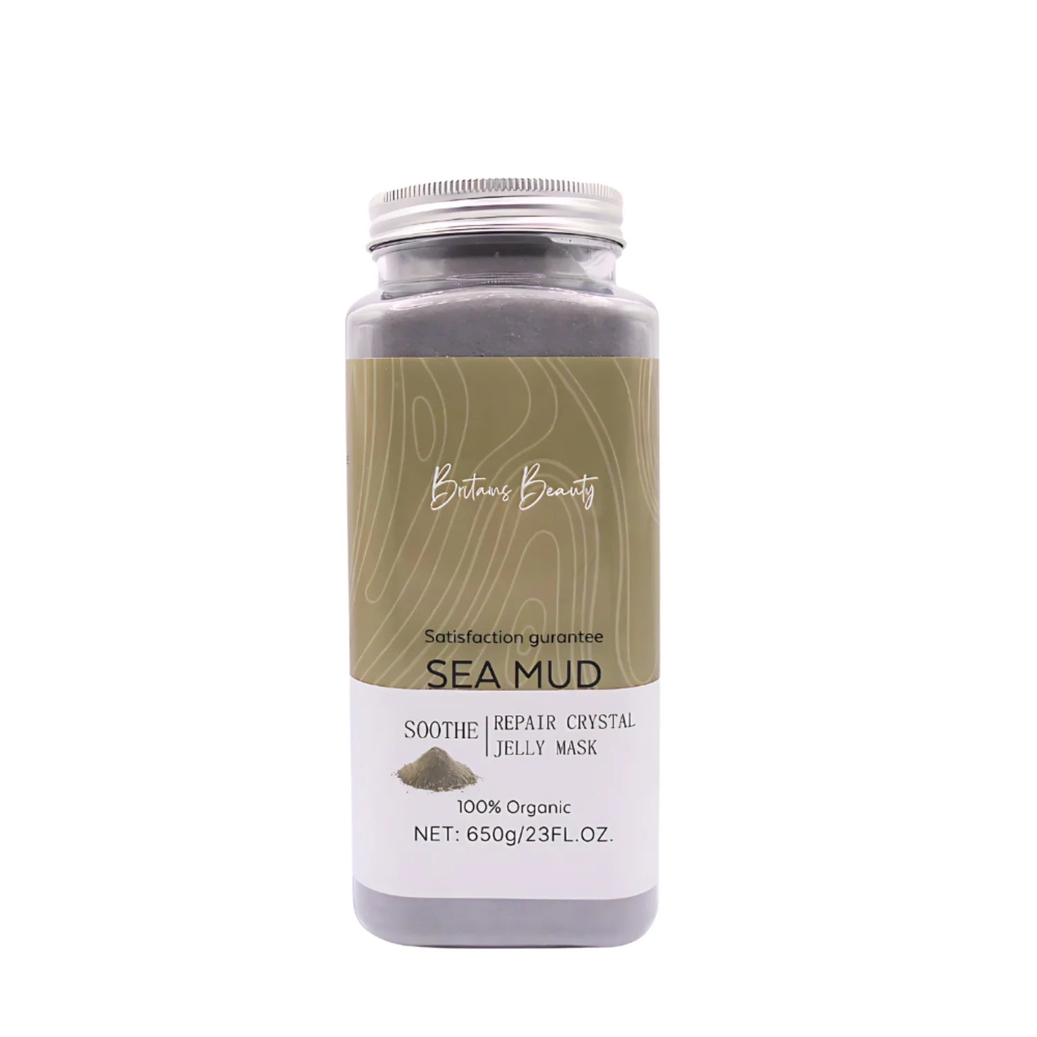 Britain's Beauty Sea Mud Soothe Repair Crystal Jelly Mask - Deep Hydration, Radiance, Organic Ingredients - 650g/23 fl. oz.