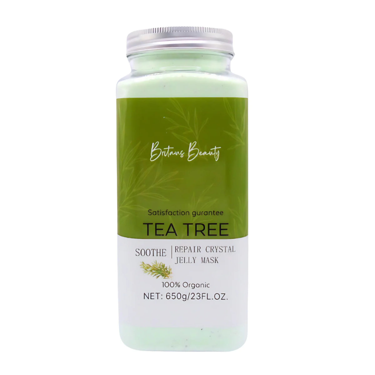 Britains Beauty Tea Tree Repair Crystal Jelly Mask - Pure Organic Soothe & Hydrate Formula for Clear, Radiant Skin - Deep Pore Cleansing, Anti-Inflammatory, Natural Ingredients, 23 FL.OZ