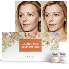 Salmon DNA Gold Ampoule – Skin Regenerating Serum with PDRN, Niacinamide, and Peptides for Anti-Aging, Wrinkle Reduction, and Brighten Skin Tone