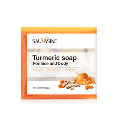 Britains Beauty Turmeric Soap for Face and Body - Natural Acne Treatment, Pore Shrinker, Anti-Inflammatory, Skin Cleanser - 100g