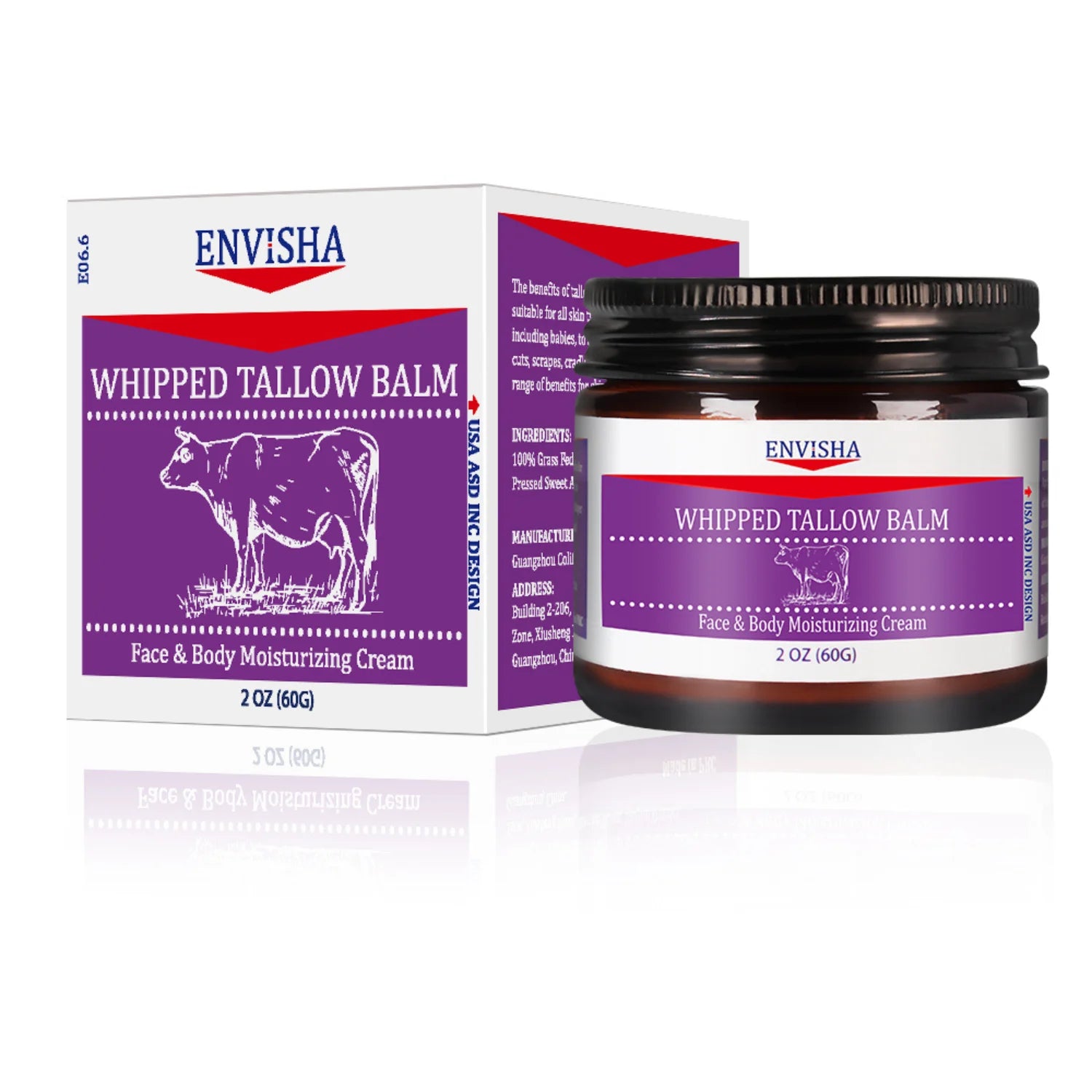 Whipped Tallow Balm - Pure Grass-Fed, Organic Moisturizing Cream for Face and Body