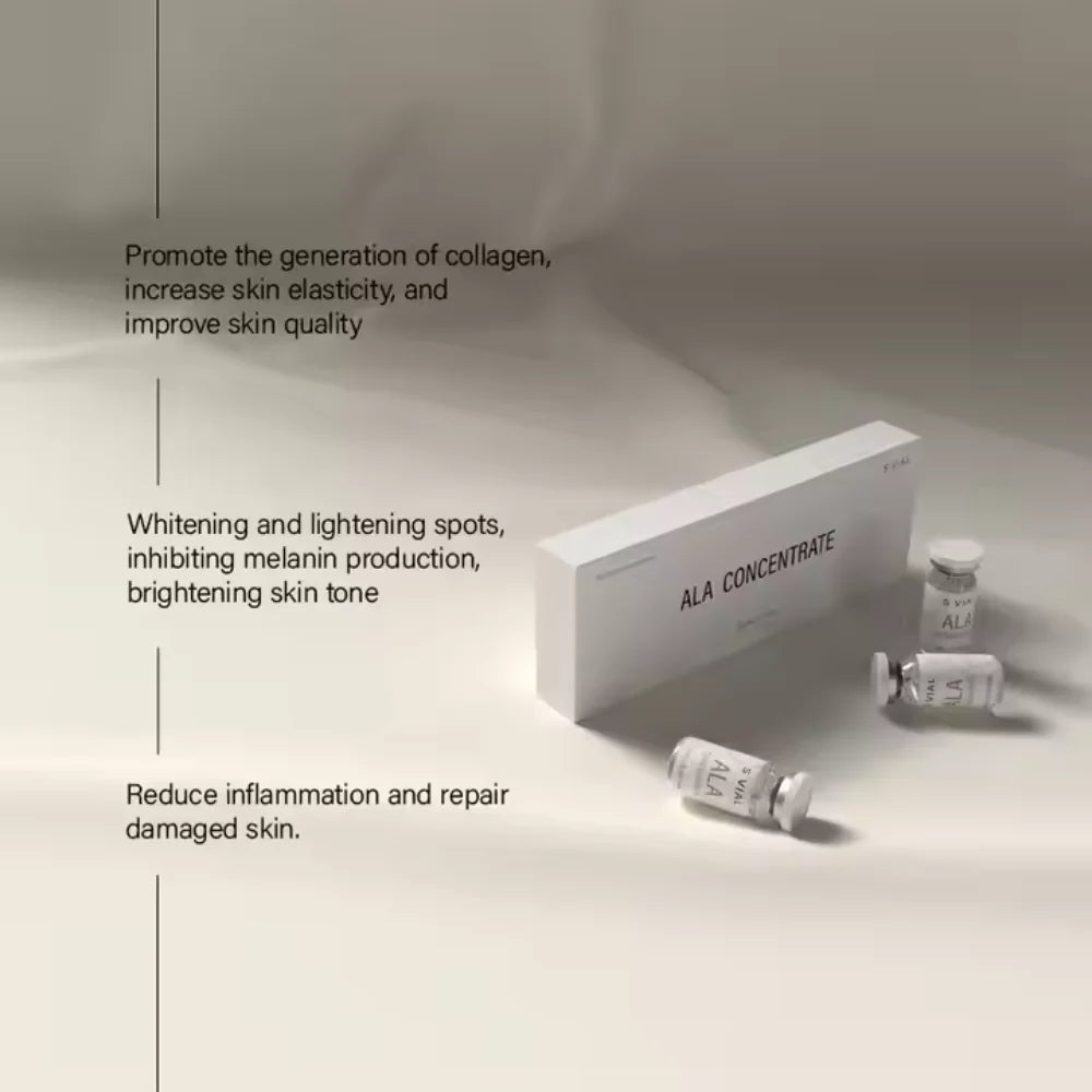 ALA Concentrate Ampoule Serum – Brightening, Anti-Aging, Collagen Boosting & Anti-Inflammatory Facial Treatment for Professional Skincare Use
