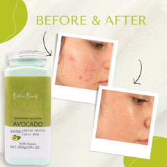 Britain's Beauty Avocado Soothe & Repair Crystal Jelly Mask - 650g | Deep Hydration, Natural Ingredients, Glowing Skin, Gentle Exfoliation, 100% Organic