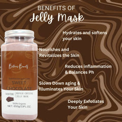 Britains Beauty Sweet Chocolate Jelly Mask – Pure Organic, Deep Hydration, Natural Ingredients, Repair Crystal Jelly Mask – Soothe, Nourish, Exfoliate for Glowing Skin – 650g
