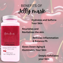Britains Beauty Cherry Repair Crystal Jelly Mask - 100% Organic, Deep Hydration, Natural Ingredients, 23FL.OZ, Radiant Glow, Soothe and Repair Skin