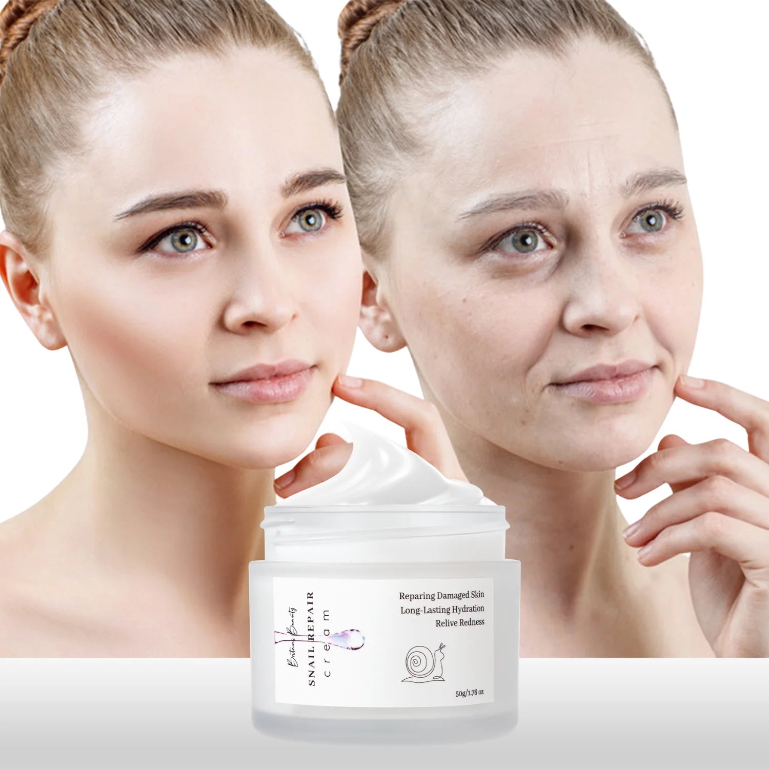 Britains Beauty Snail Repair Cream – Hydrating & Anti-Aging Moisturiser for Face – 50g Skincare