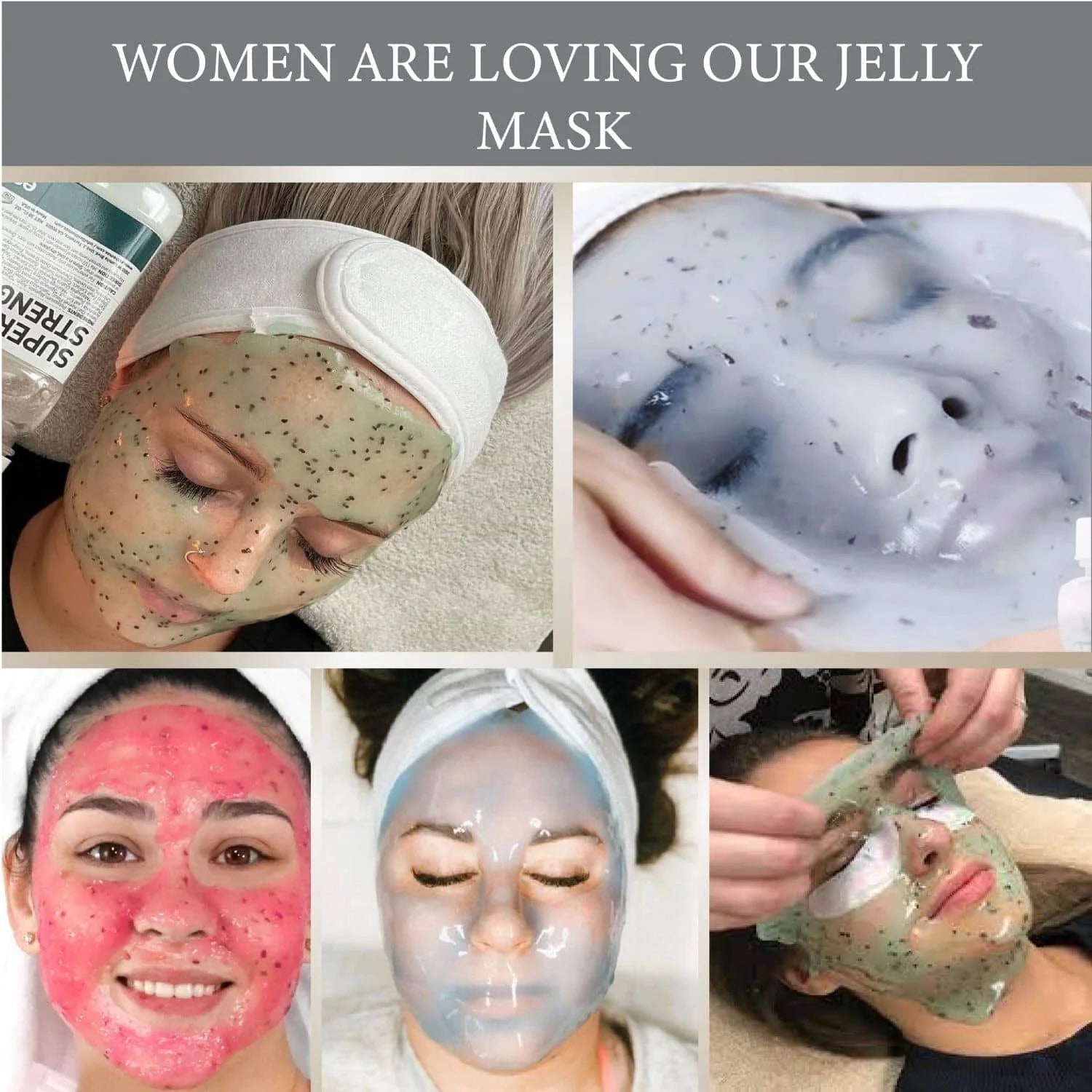 Bamboo Charcoal Jelly Mask - Deeply Cleanses, Shrinks Pores, Hydrates & Refreshes Skin, 250ml - Purifying Peel-Off Facial Mask for Clear, Smooth Skin