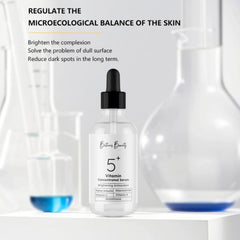 5+ Vitamin Concentrated Serum – Brightening Antioxidant with Niacinamide, Vitamin C, Vitamin E, Alpha-Arbutin & Glutathione | Anti-Aging & Hydrating Face Serum - 30 ml