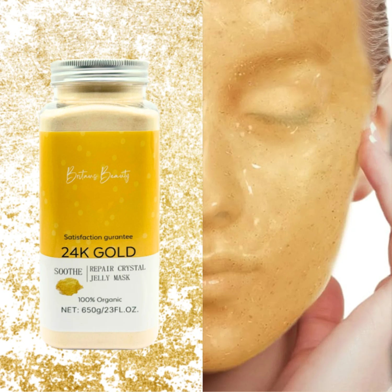Britains Beauty 24K Gold Repair Crystal Jelly Mask - 650g