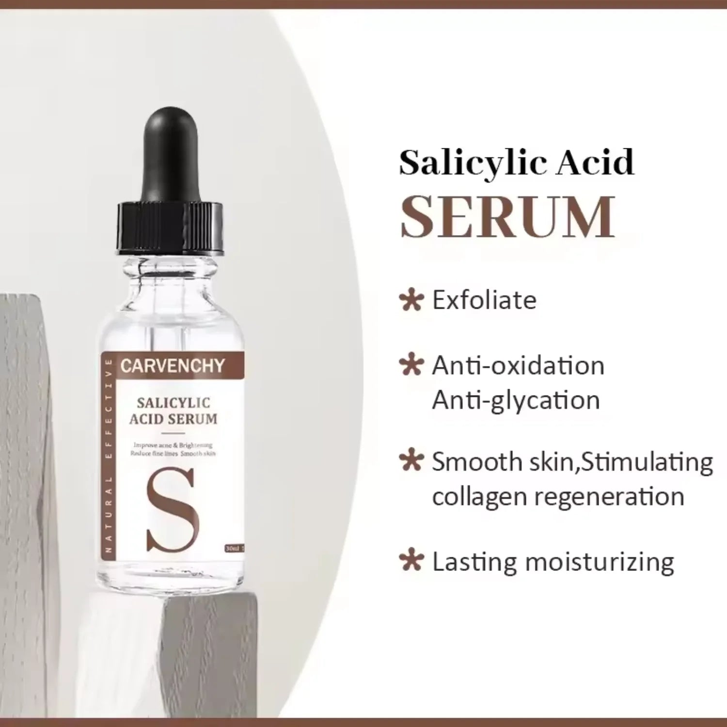Salicylic Acid Serum for Clear Skin - Natural Acne Treatment with Glycolic, 30ml