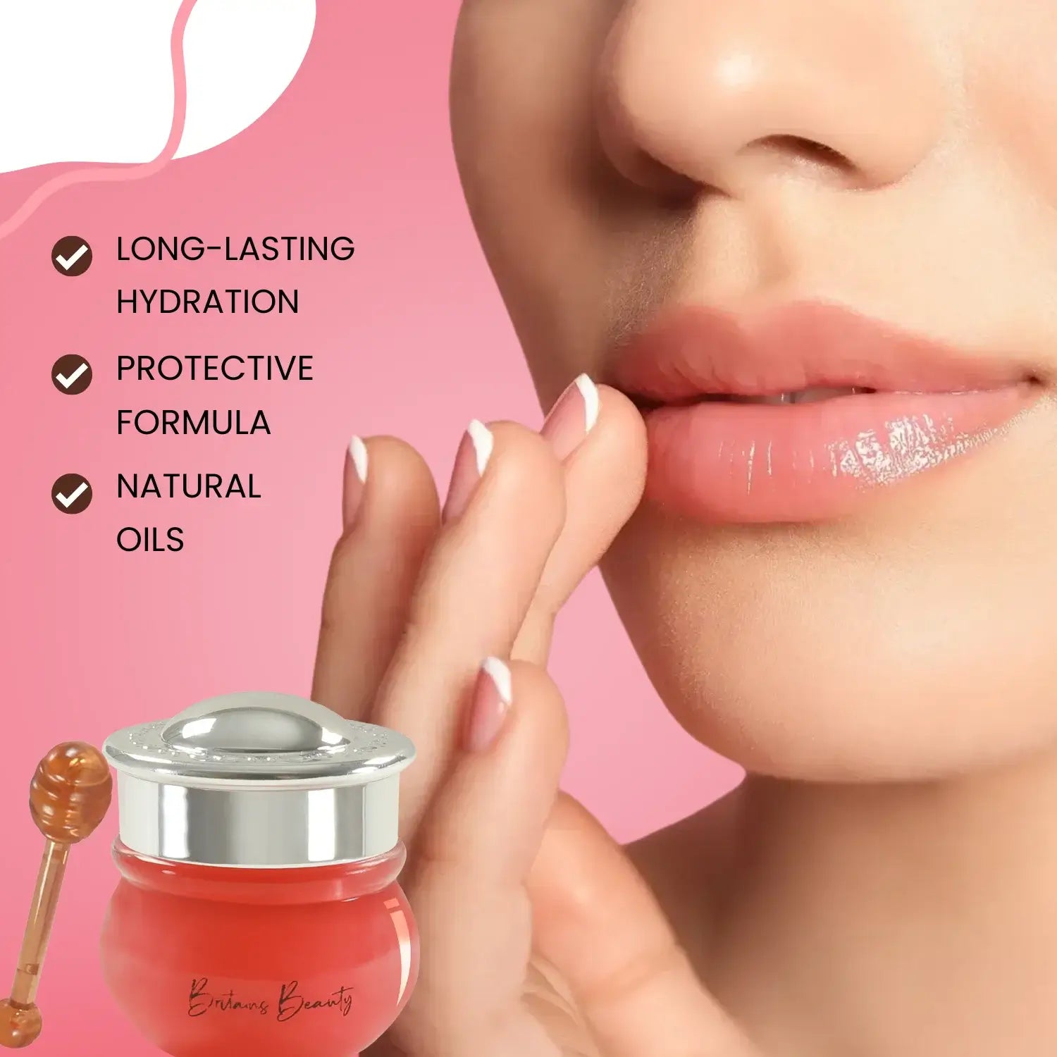 Britains Beauty Lip Mask – Overnight Hydrating Lip Treatment with Natural Oils – Repairs Dry, Chapped Lips, Restores Softness & Shine – 10g Moisturising Balm