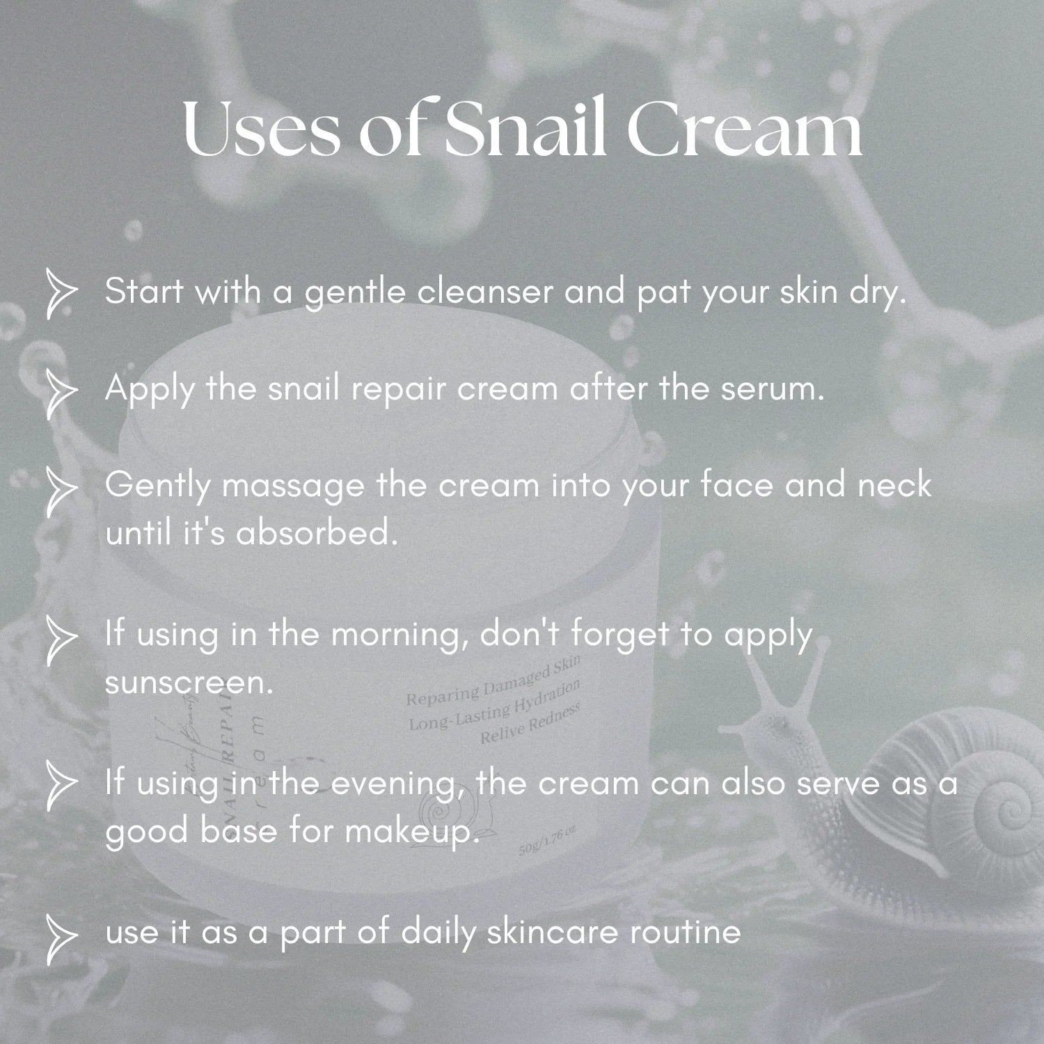Britains Beauty Snail Repair Cream – Hydrating & Anti-Aging Moisturiser for Face – 50g Skincare
