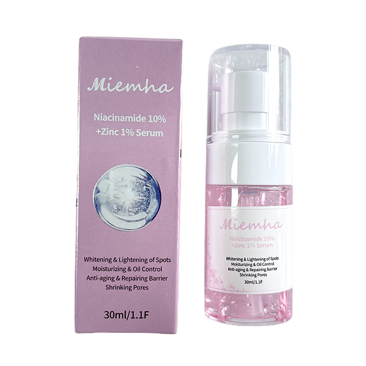 Niacinamide 10% + Zinc 1% Serum - Advanced Whitening, Oil Control, Anti-Aging, Pore Shrinking & Spot Lightening Treatment, 30ml