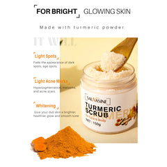 Turmeric Scrub for Face and Body - Deep Cleansing, Detoxifying, Skin Brightening