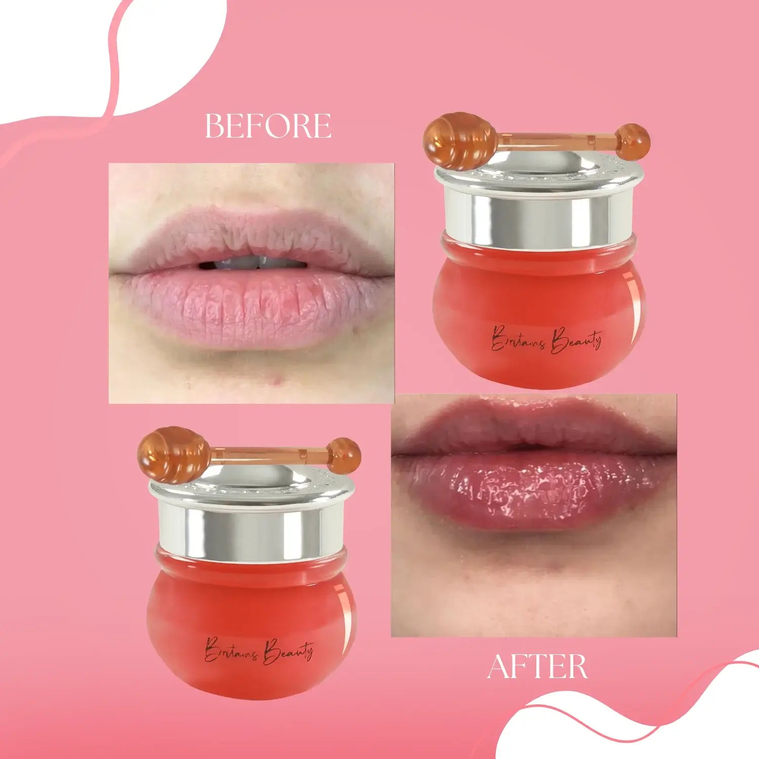 Britains Beauty Lip Mask – Overnight Hydrating Lip Treatment with Natural Oils – Repairs Dry, Chapped Lips, Restores Softness & Shine – 10g Moisturising Balm