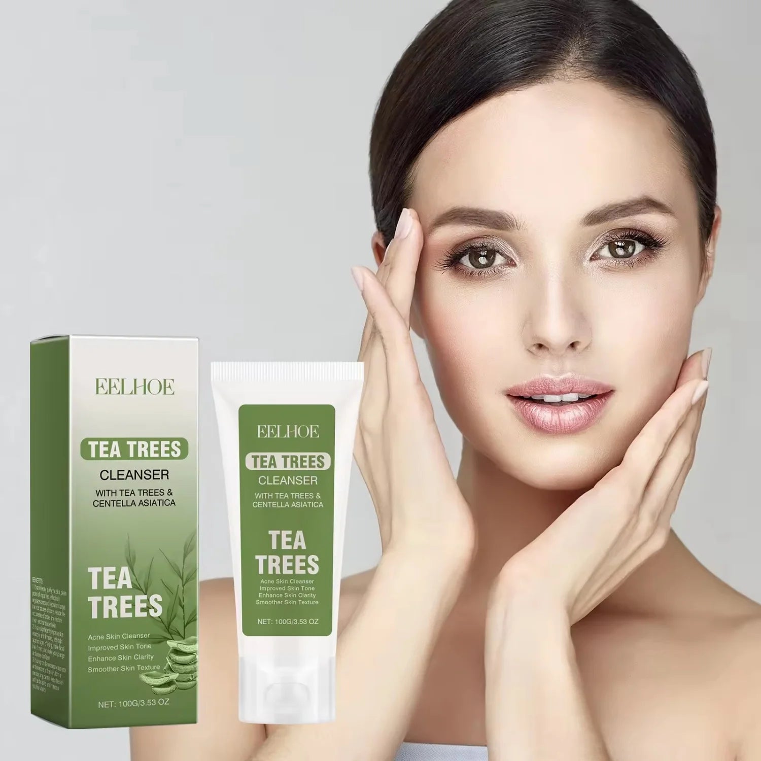 Tea Trees Cleanser with Tea Tree Oil & Centella Asiatica - Deep Pore Cleansing and Acne Treatment