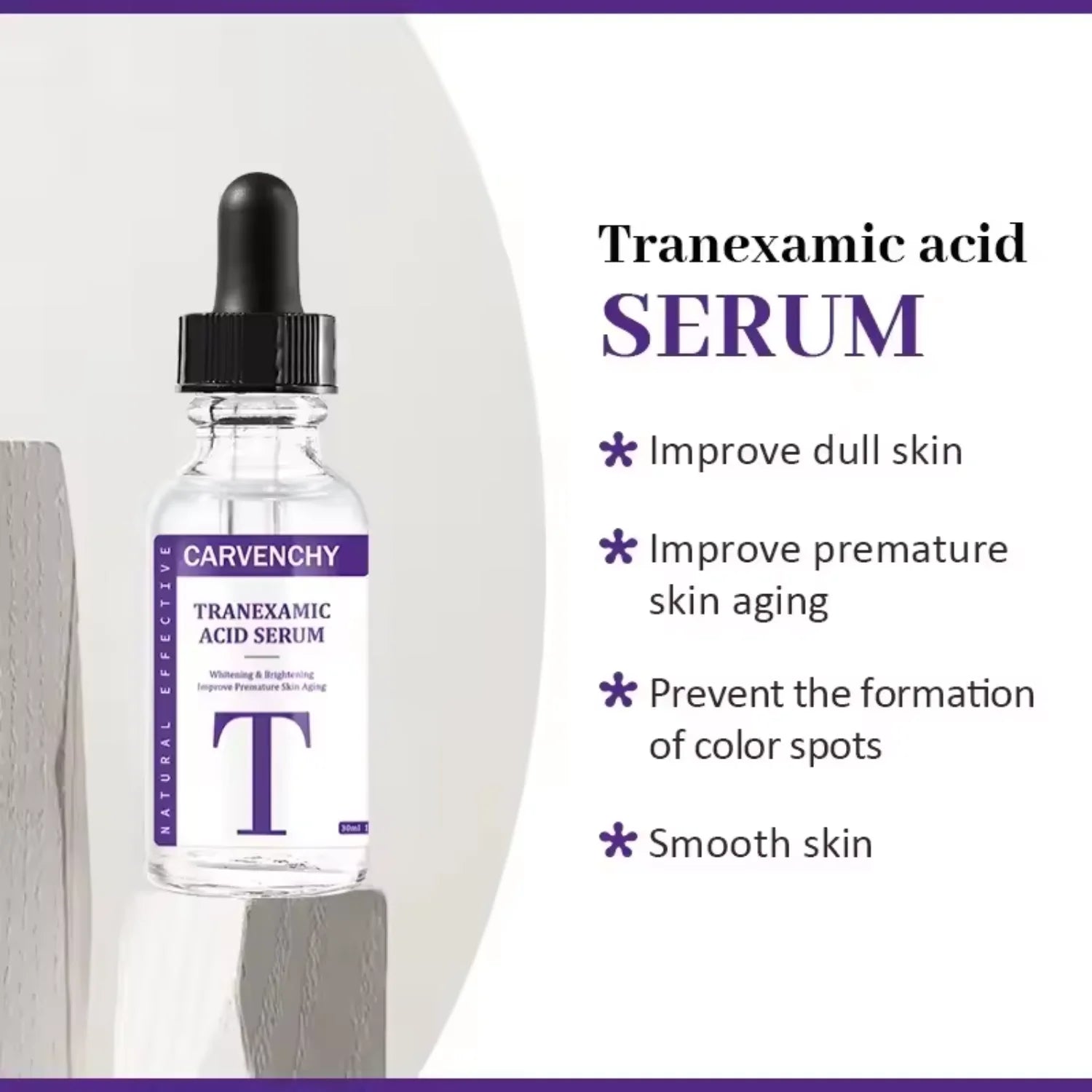 Tranexamic Acid Facial Serum - Skin Whitening and Brightening, All Skin Types, 30ml