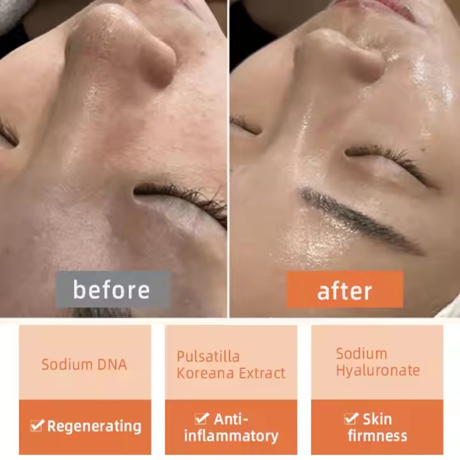 Salmon DNA Gold Ampoule – Skin Regenerating Serum with PDRN, Niacinamide, and Peptides for Anti-Aging, Wrinkle Reduction, and Brighten Skin Tone