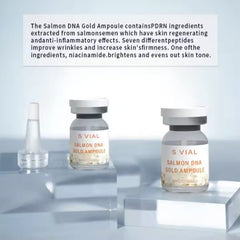 Salmon DNA Gold Ampoule – Skin Regenerating Serum with PDRN, Niacinamide, and Peptides for Anti-Aging, Wrinkle Reduction, and Brighten Skin Tone