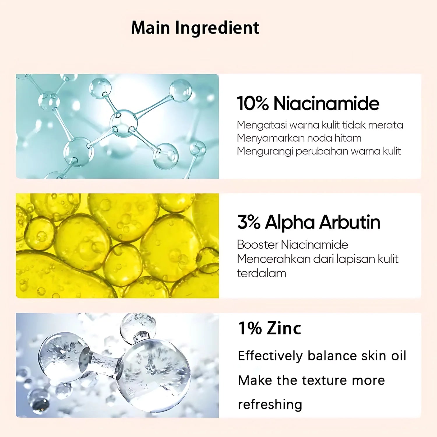Niacinamide 10% + Zinc 1% Serum - Advanced Whitening, Oil Control, Anti-Aging, Pore Shrinking & Spot Lightening Treatment, 30ml